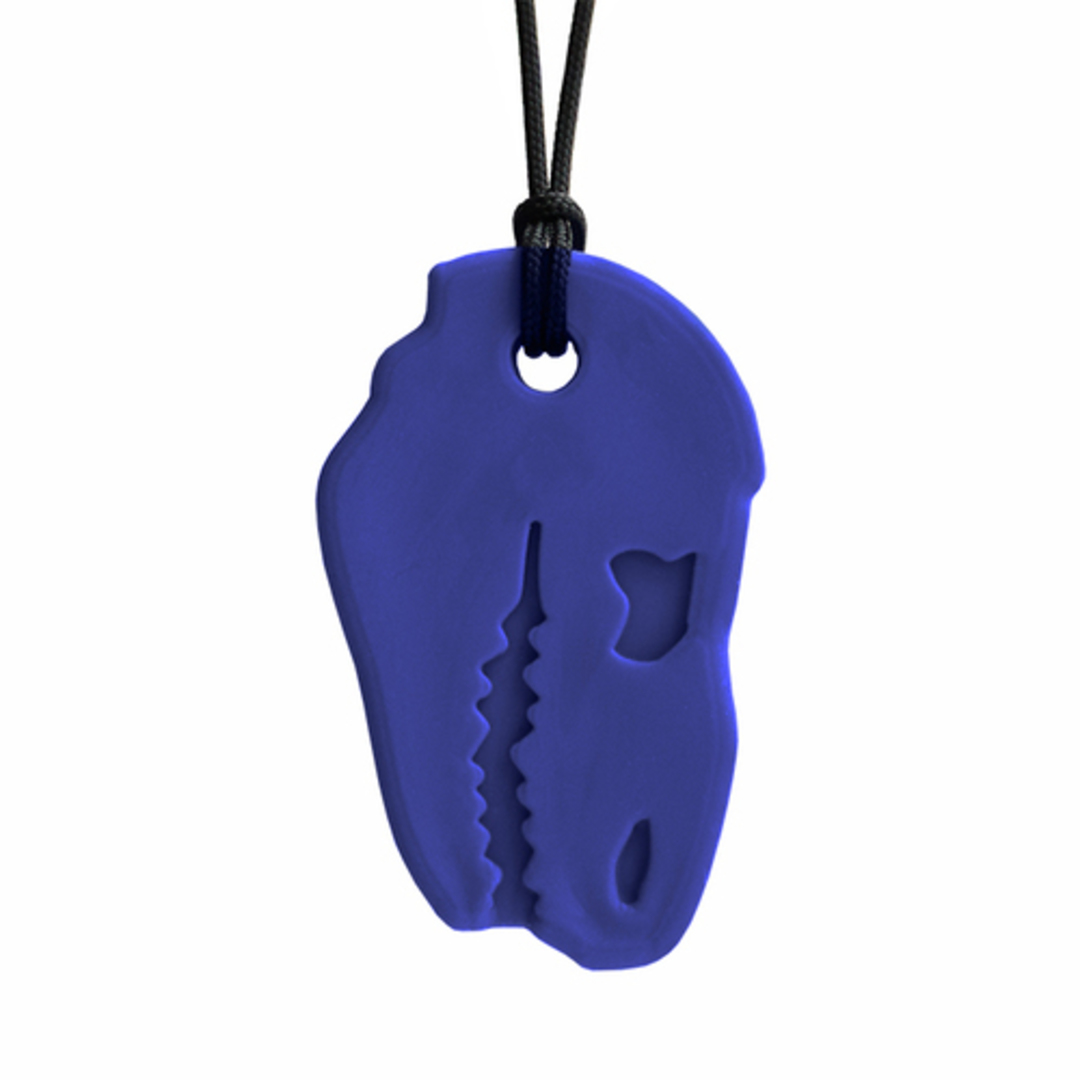 Dino Bite™ Chew Necklace  (Dark Blue Standard ) image 0